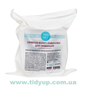 Серветки вологі Tidy up + універсальні для прибирання (в поліетиленовому пакеті) 400 штук
